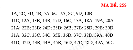 Đáp án bài thi môn Tổ hợp vào 10 2023 Ninh Bình