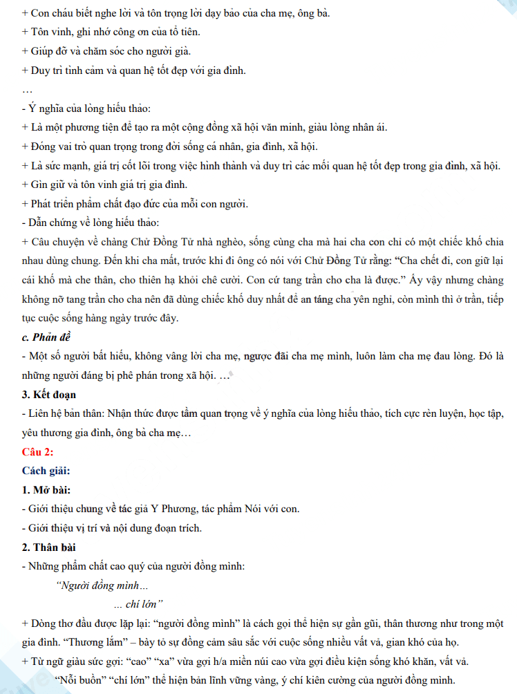 Đáp án đề thi vào 10 môn Văn Quảng Ninh 2023