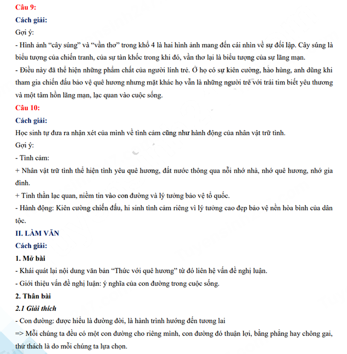 Đáp án đề thi vào lớp 10 môn Văn 2023 Phú Yên