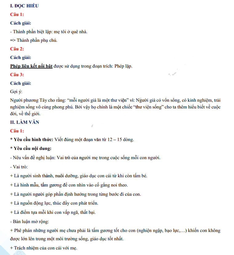 Đáp án đề thi Ngữ văn vào 10 tỉnh Quảng Trị 2023