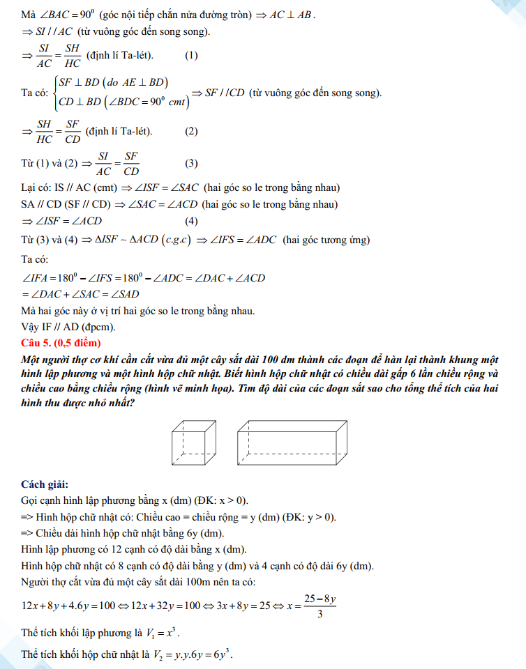Đáp án đề thi tuyển sinh lớp 10 Quảng Ninh môn Toán 2023