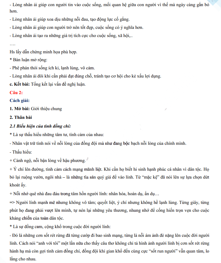 Đáp án đề thi tuyển sinh lớp 10 môn Văn Tây Ninh 2023