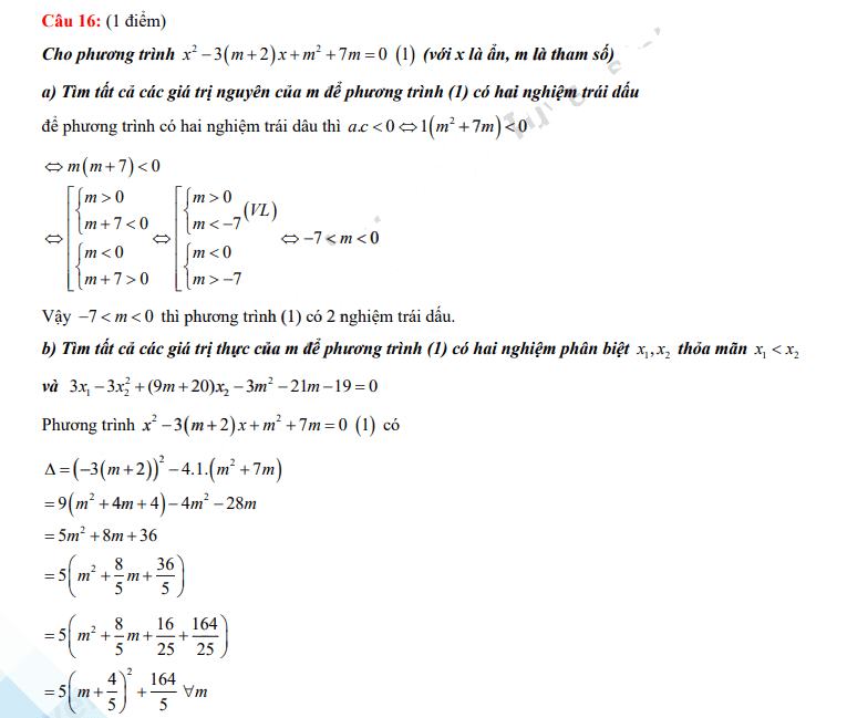  Đáp án đề thi môn Toán vào 10 tỉnh Quảng Trị 2023