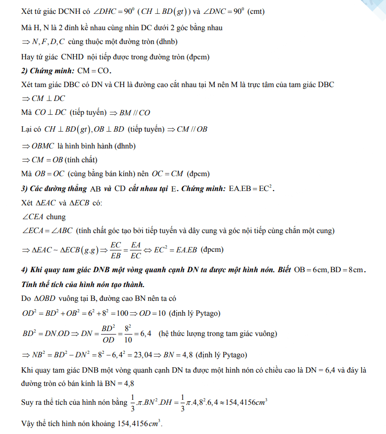 Đáp án đề thi vào 10 môn Toán Bình Dương 2023