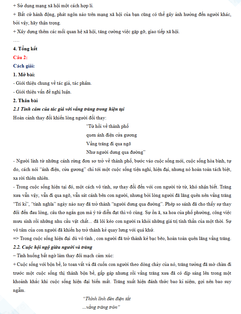 Đáp án đề thi vào 10 môn Văn Trà Vinh 2023