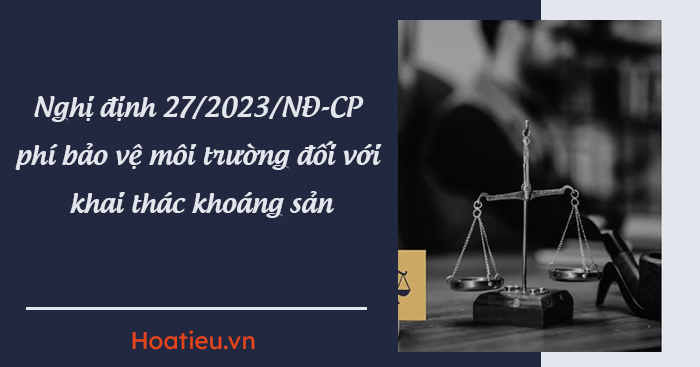 Nghị định số 27/2023/NĐ-CP