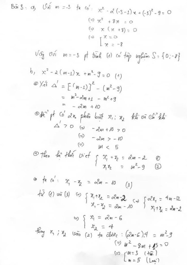 Đáp án đề thi tuyển sinh lớp 10 Hải Phòng môn Toán 2023