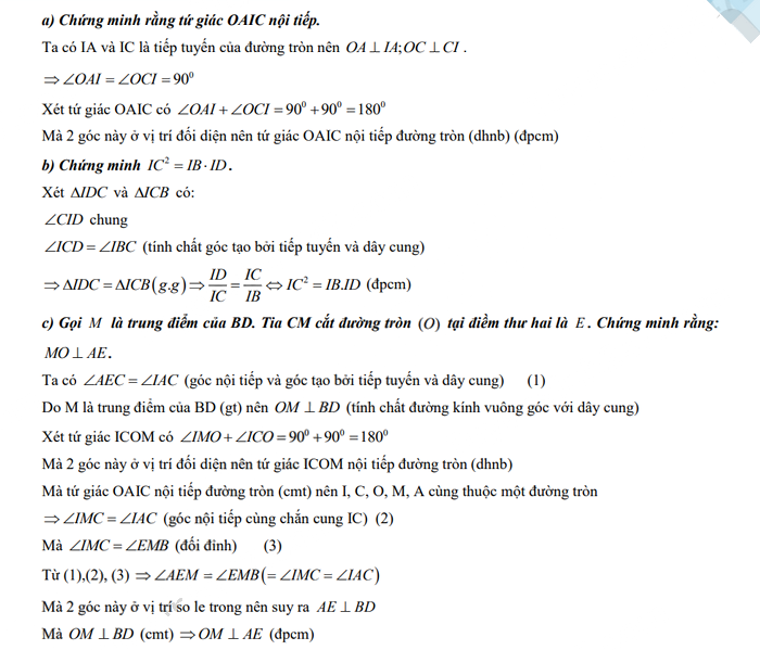 Đáp án đề thi tuyển sinh lớp 10 môn Toán lào Cai 2023