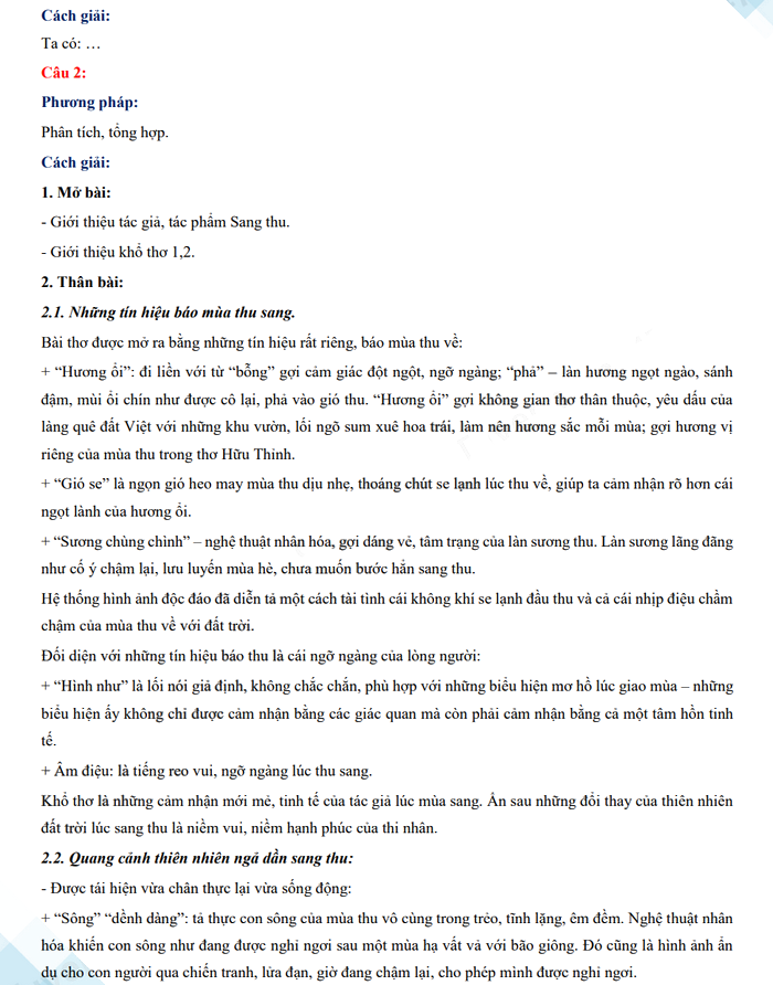 Đáp án đề thi tuyển sinh lớp 10 môn Văn Hưng Yên 2023