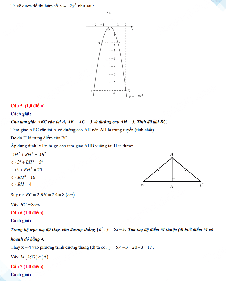 Đáp án đề thi tuyển sinh lớp 10 môn Toán Tây Ninh 2023