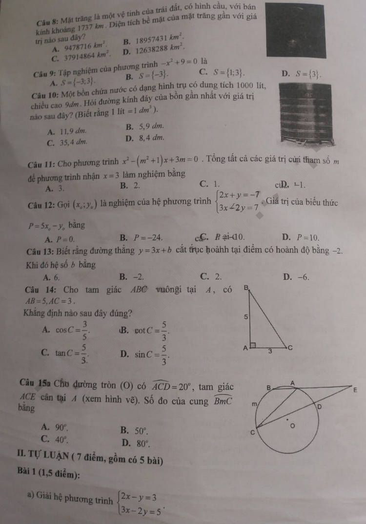 Đề thi tuyển sinh lớp 10 môn Toán chuyên Kiên Giang 2023