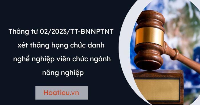 Thông tư 02 2023 BNNPTNT