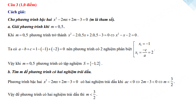 Đáp án đề thi vào 10 môn Toán An Giang 2023
