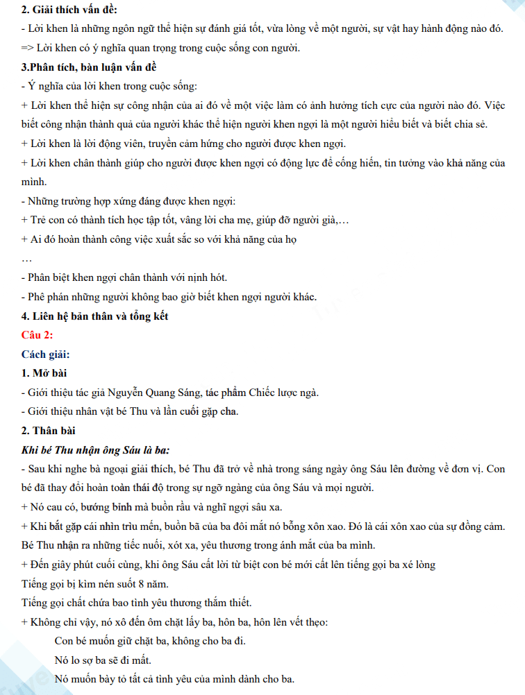 Đáp án đề thi tuyển sinh lớp 10 2023 môn Văn Bình Thuận