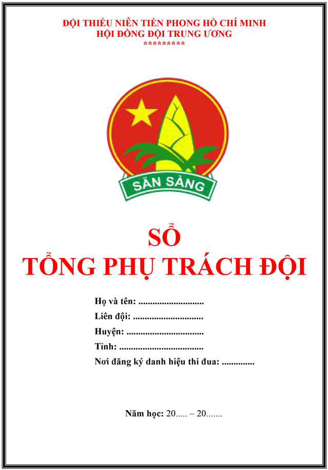 Hướng dẫn ghi sổ tổng phụ trách đội