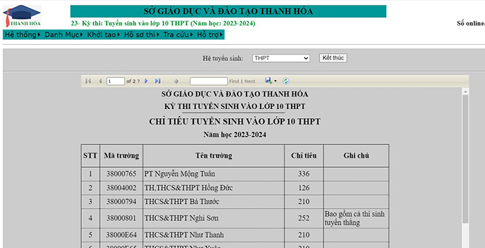 Hướng dẫn tra cứu số báo danh thi vào 10 Thanh Hóa