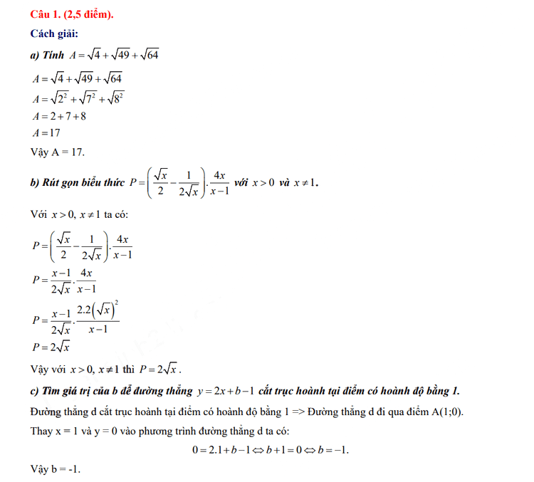 Đáp án đề Toán Nghệ An 2023