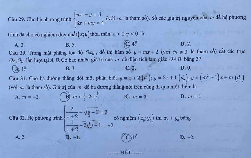 Đề thi tuyển sinh lớp 10 môn Toán Bắc Ninh 2023