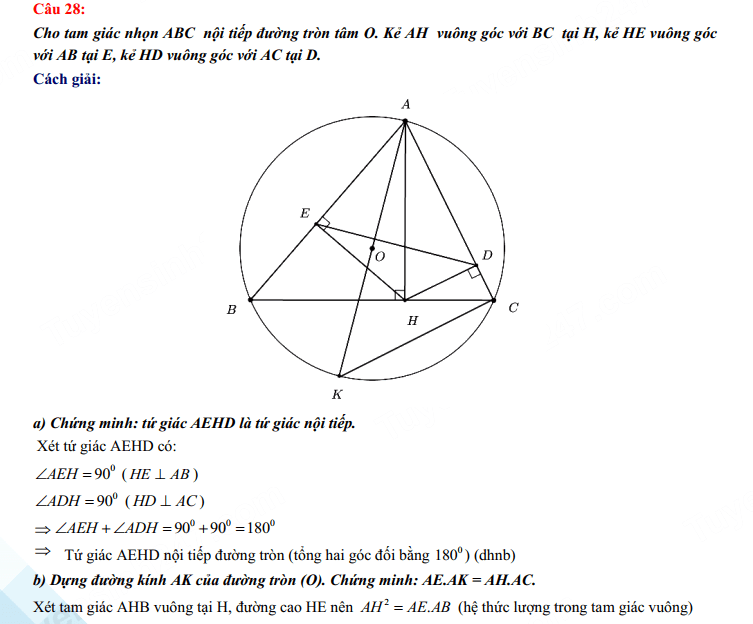 Đề thi tuyển sinh lớp 10 2023 môn Toán tỉnh Bến Tre