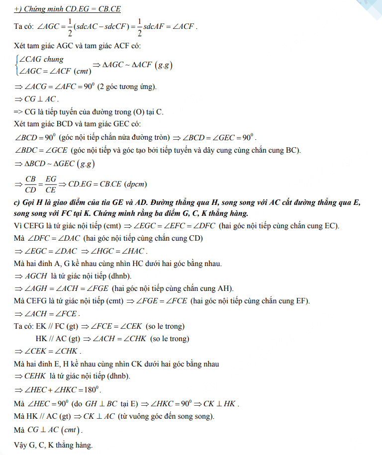 Đáp án đề thi tuyển sinh lớp 10 2023 môn Toán Đà Nẵng