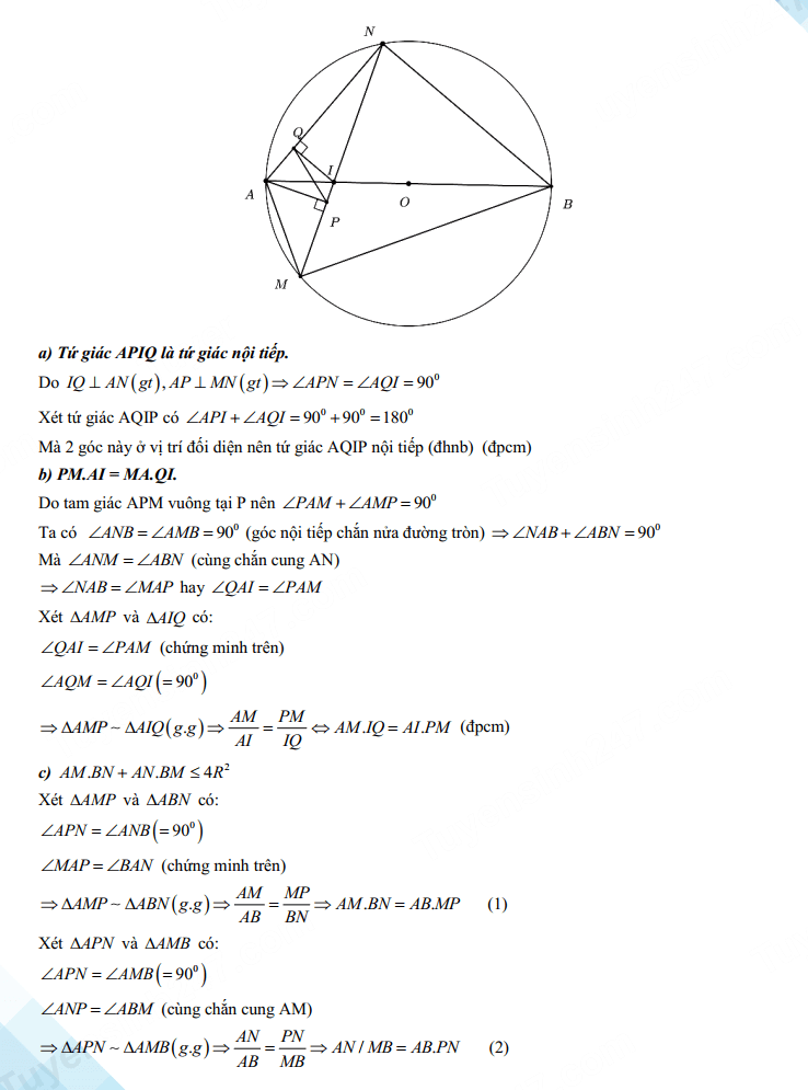 Đáp án đề thi vào lớp 10 môn Toán tỉnh Hòa Bình 2023