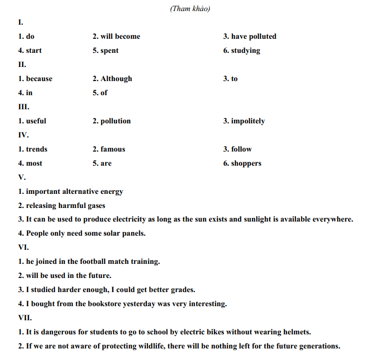 Đáp án đề thi tuyển sinh lớp 10 môn tiếng Anh Long An 2023