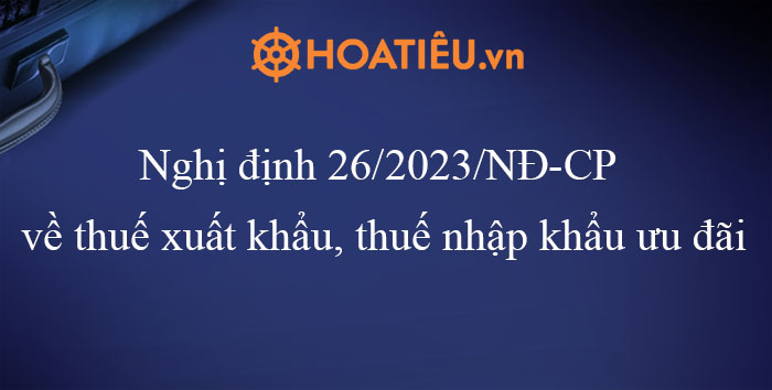 Nghị định số 26/2023/NĐ-CP