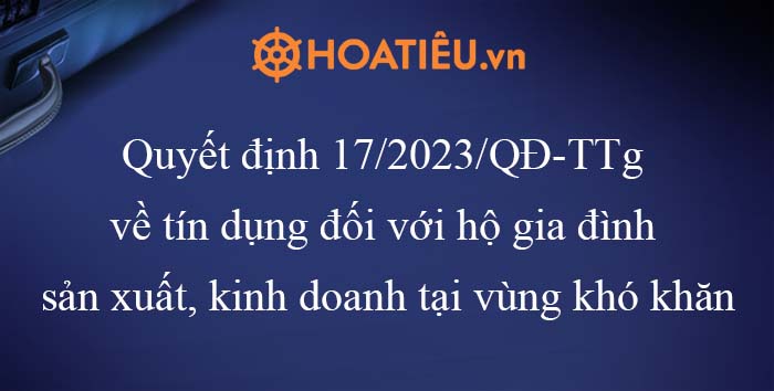 Quyết định số 17/2023/QĐ-TTg