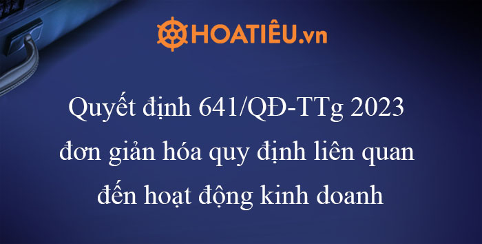 Quyết định 641/QĐ-TTg