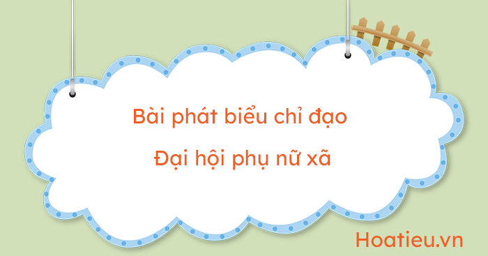 Bài phát biểu tại Đại hội đại biểu phụ nữ của lãnh đạo