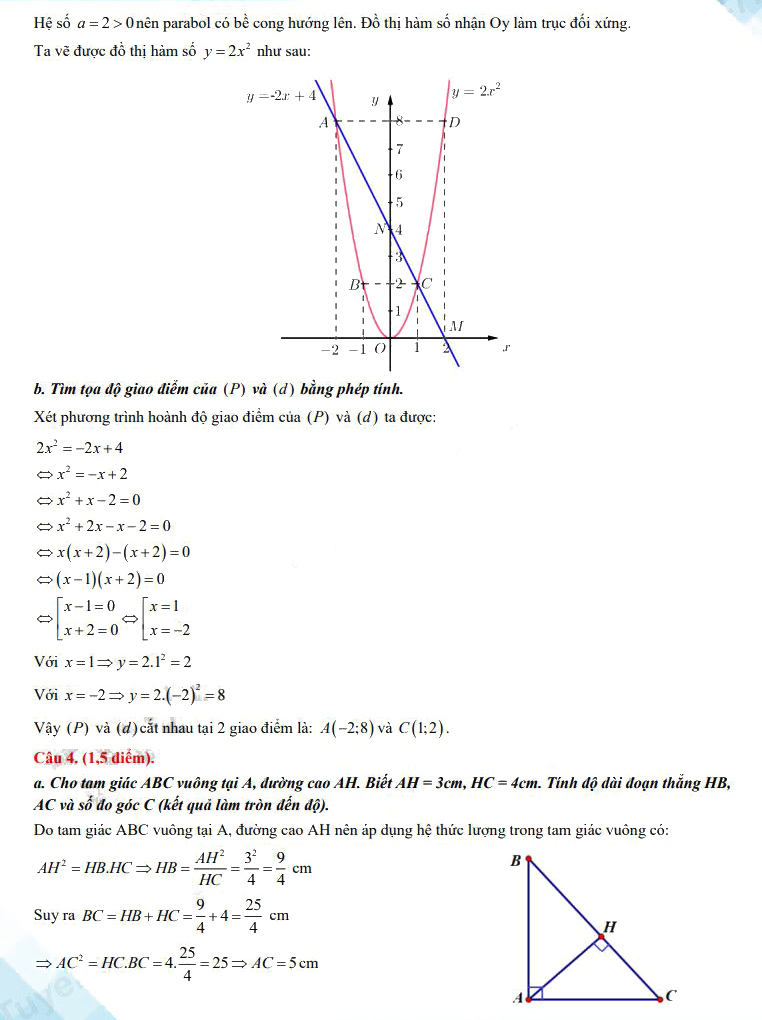 Đáp án đề thi tuyển sinh lớp 10 môn tiếng Toán Long An 2023