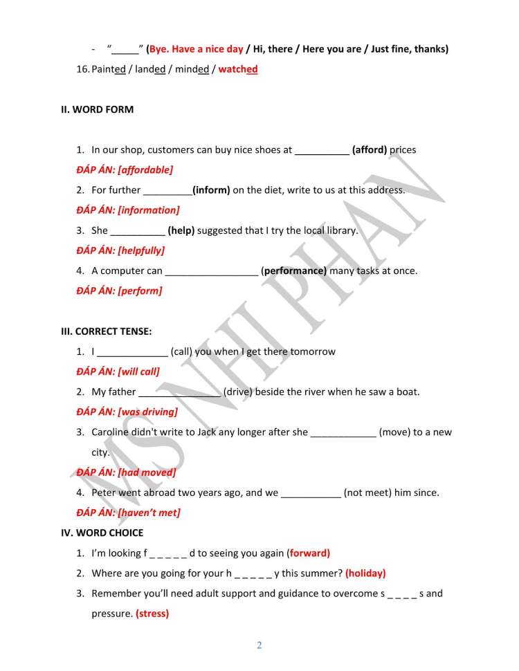 Đáp án đề thi tuyển sinh lớp 10 2023 môn tiếng Anh Đà Nẵng