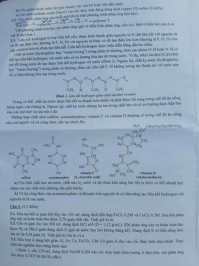 Đề thi tuyển sinh 10 chuyên Hóa TPHCM