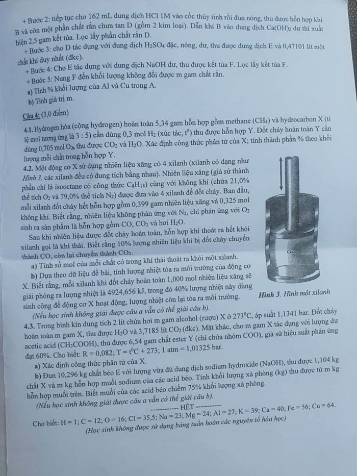 Đề thi tuyển sinh 10 chuyên Hóa TPHCM