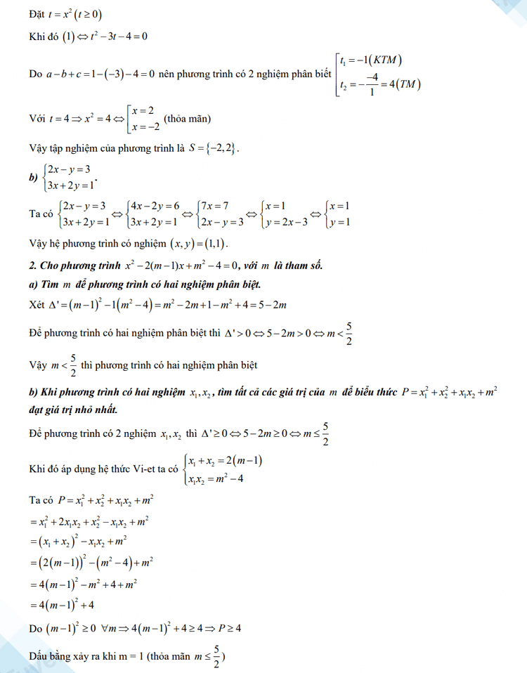 Đáp án đề thi tuyển sinh lớp 10 môn Toán Quảng Ngãi 2023