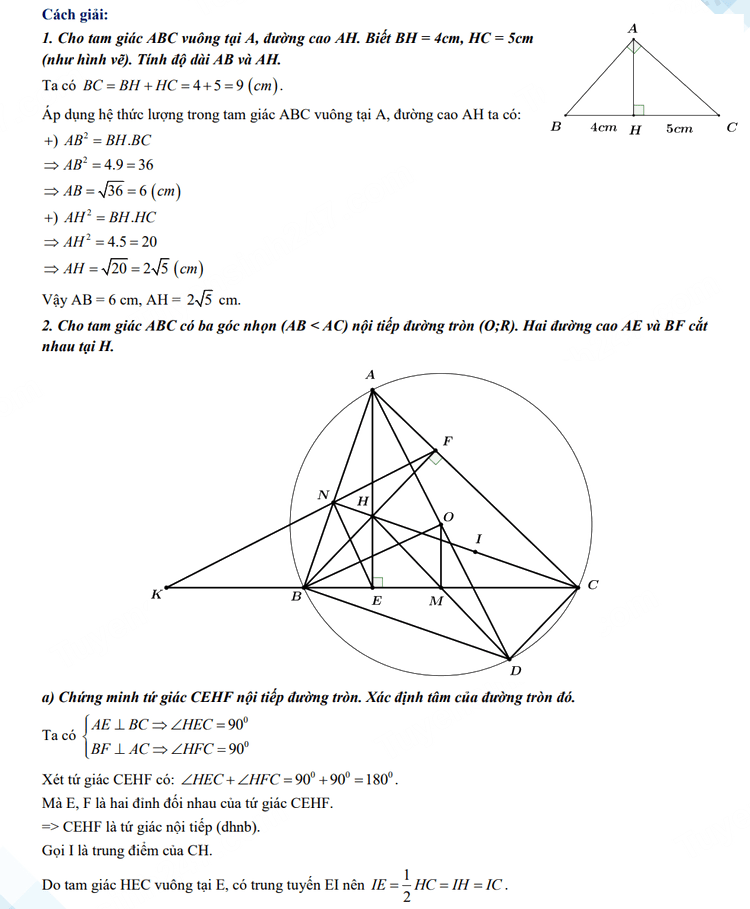Đáp án đề thi tuyển sinh lớp 10 môn Toán Quảng Ngãi 2023
