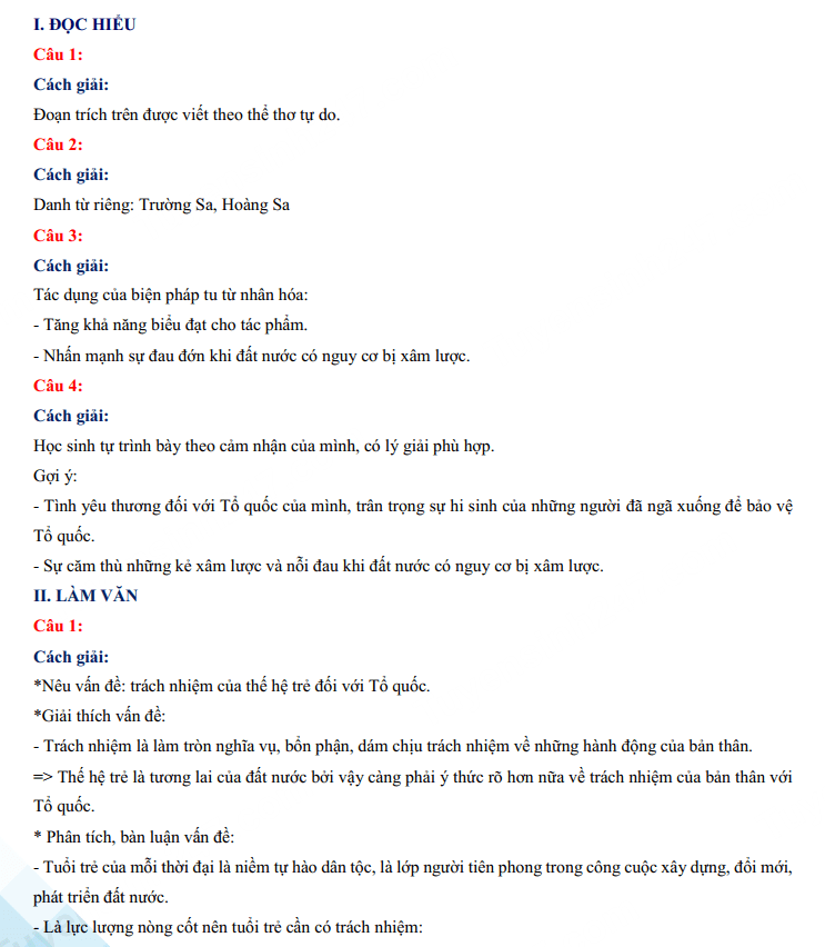 Đáp án đề thi vào lớp 10 môn Văn tỉnh Hậu Giang 2023