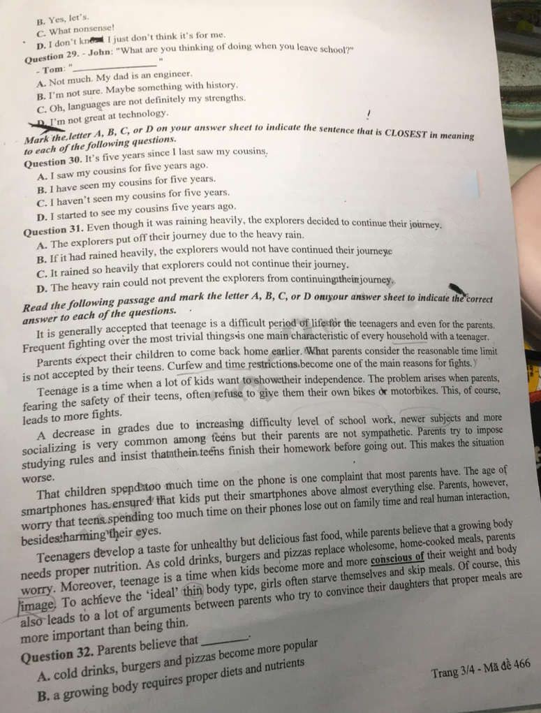 Đề thi tuyển sinh lớp 10 môn Anh Đắk Lắk 2023