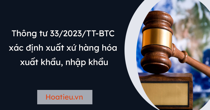 Thông tư 33/2023/TT-BTC