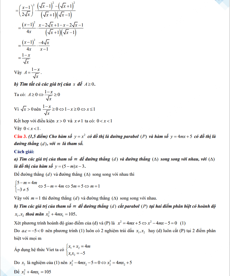 Đáp án đề thi tuyển sinh lớp 10 môn Toán Đắk Lắk 2023