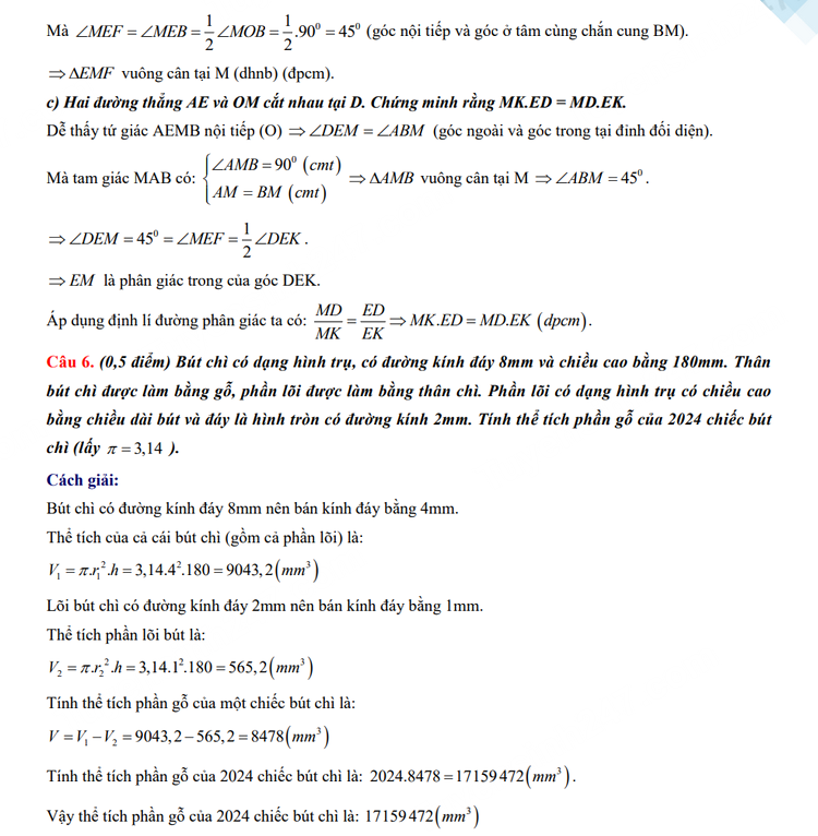 Đáp án đề thi tuyển sinh lớp 10 môn Toán Đắk Lắk 2023