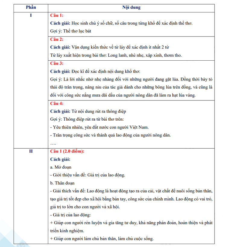 Đáp án đề Văn thi vào 10 Sóc Trăng 2023