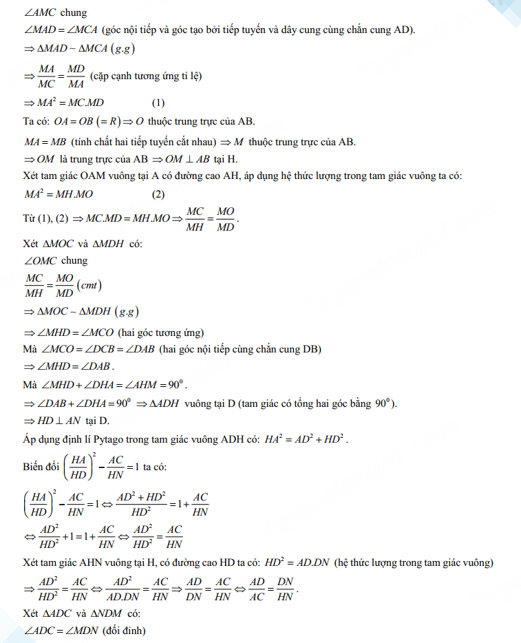  Đề thi vào 10 môn Toán Thanh Hóa 2023