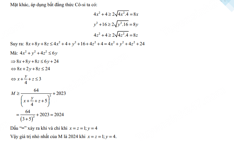  Đề thi vào 10 môn Toán Thanh Hóa 2023