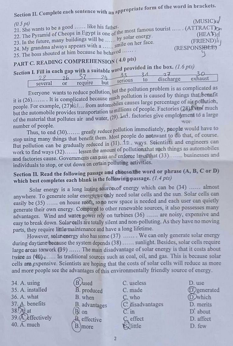 Đề thi tuyển sinh lớp 10 môn Anh Quảng Ngãi 2023