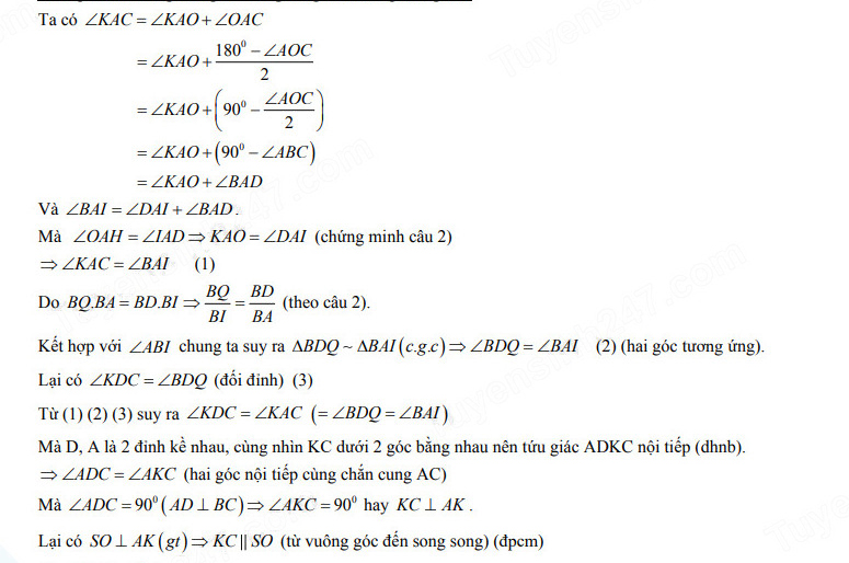 Đáp án đề thi vào lớp 10 Hà Nội môn Toán 2023