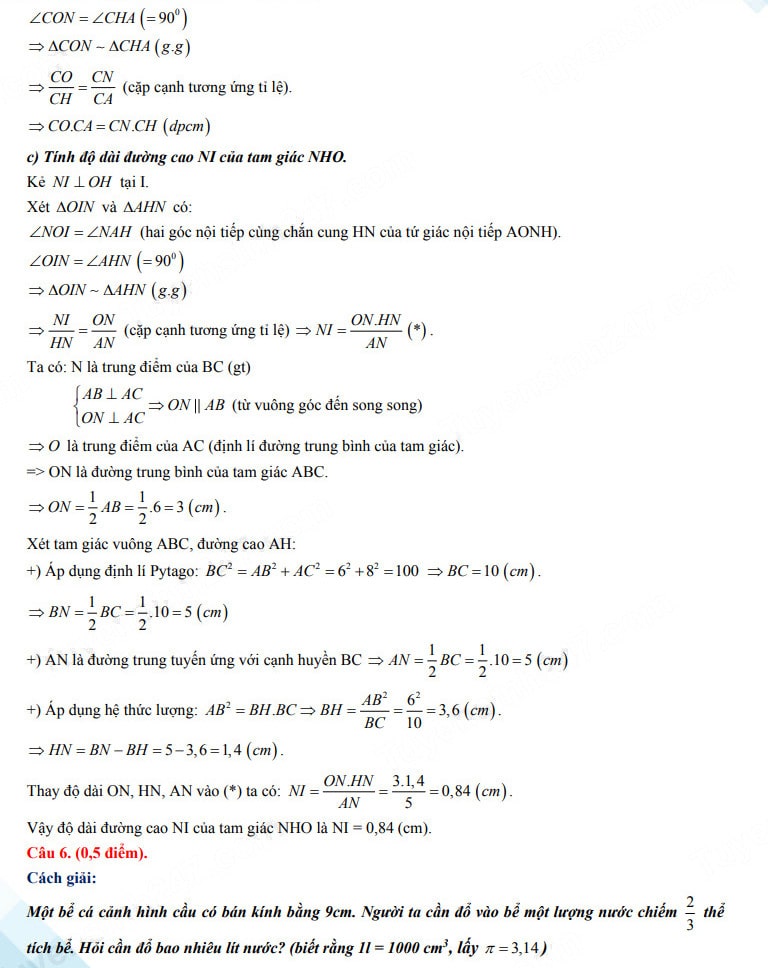 Đáp án đề thi vào 10 Sóc Trăng môn Toán 2023