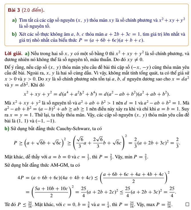 Đáp án Toán chuyên Hà Nội 2023