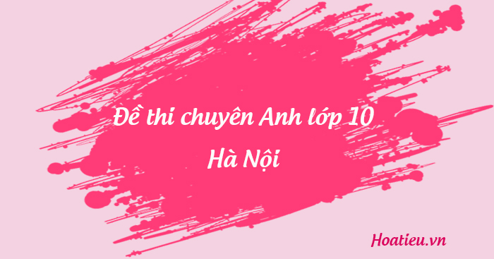 Đề thi vào 10 môn Anh chuyên Hà Nội 2023