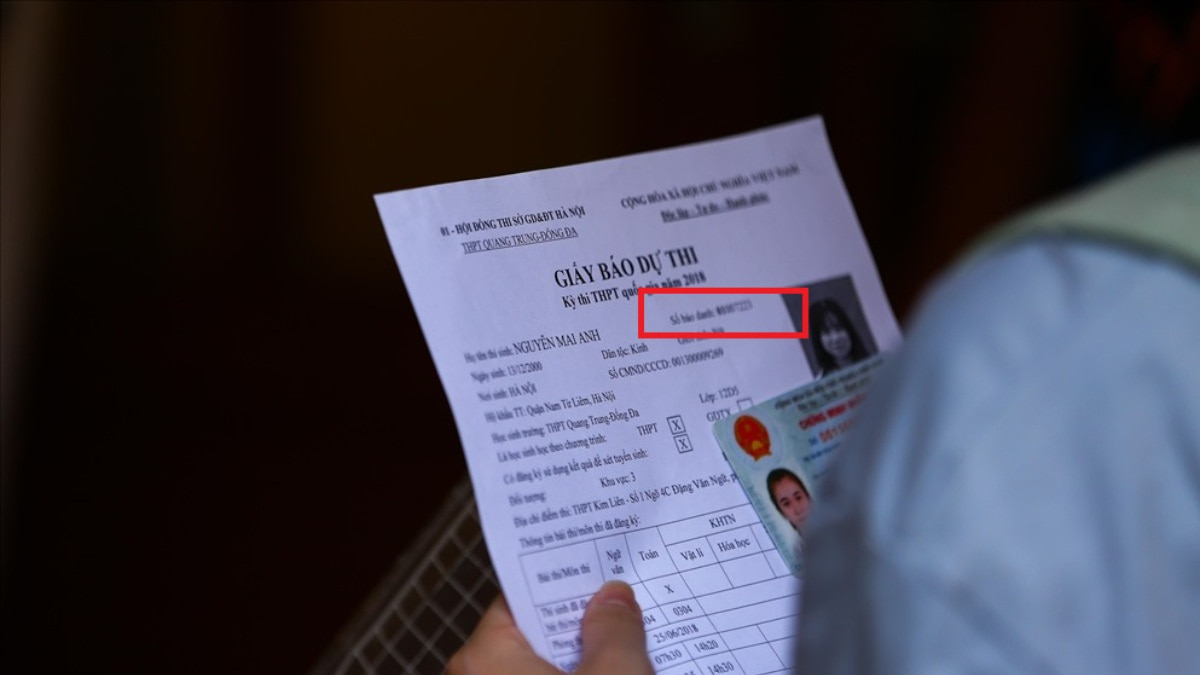 Tra cứu số báo danh thi THPT 2023 trên giấy báo dự thi